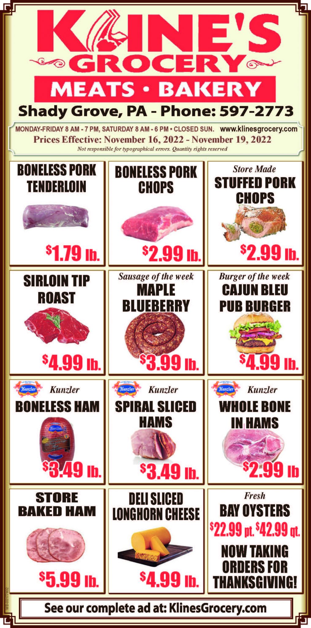 Our Specials Kline's Grocery